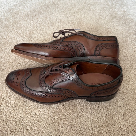 Allen Edmonds Wingtips - McAllister, Chili - Picture 2 of 9